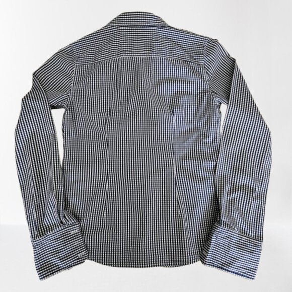 American Eagle Blue/White Button Down Long Sleeve Shirt SIZE 2 - Picture 3 of 4